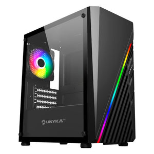 Caja Micro Atx Gaming Unyka Mini Glayze Led Frontal Argb